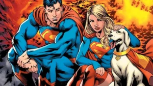 Superman and Super Girl Comic Art