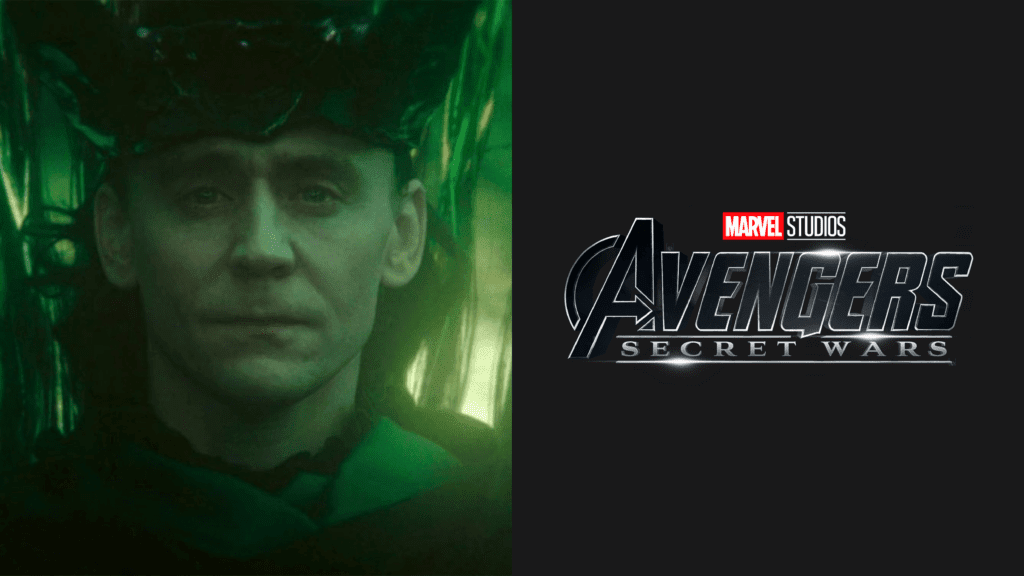 Image of Loki and the Logo of Avengers Secret Wars amidst rumors of a potential Loki Secret Wars appearance