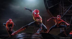 Image of 3 Spider-Men in 'Spider-Man: No Way Home'.