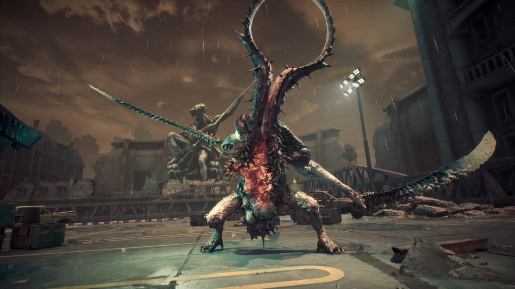 Screenshot of a boss enemy from Stellar Blade